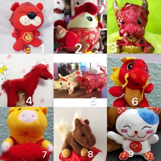 Gấu bông thần tài rước lộc theo con giáp