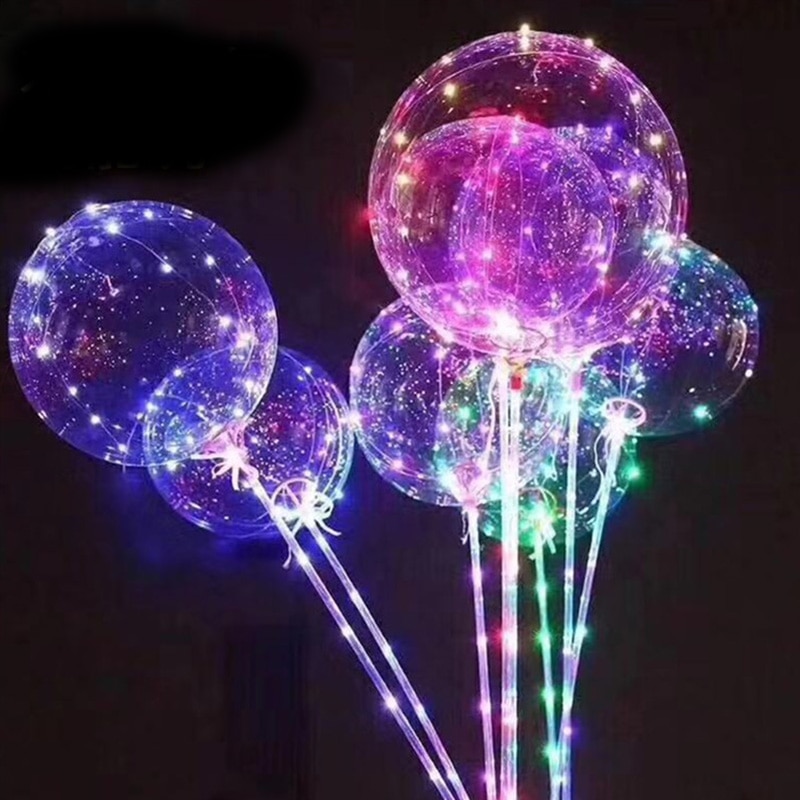 Bong bóng trong suốt gắn đèn led độc đáo trang trí tiệc cưới / valentines