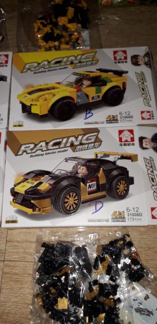 Lắp ráp 1 hộp LegoRacing siêu xe 31008 loại lớn có nhiều chi tiết bằng nhựa ABS
