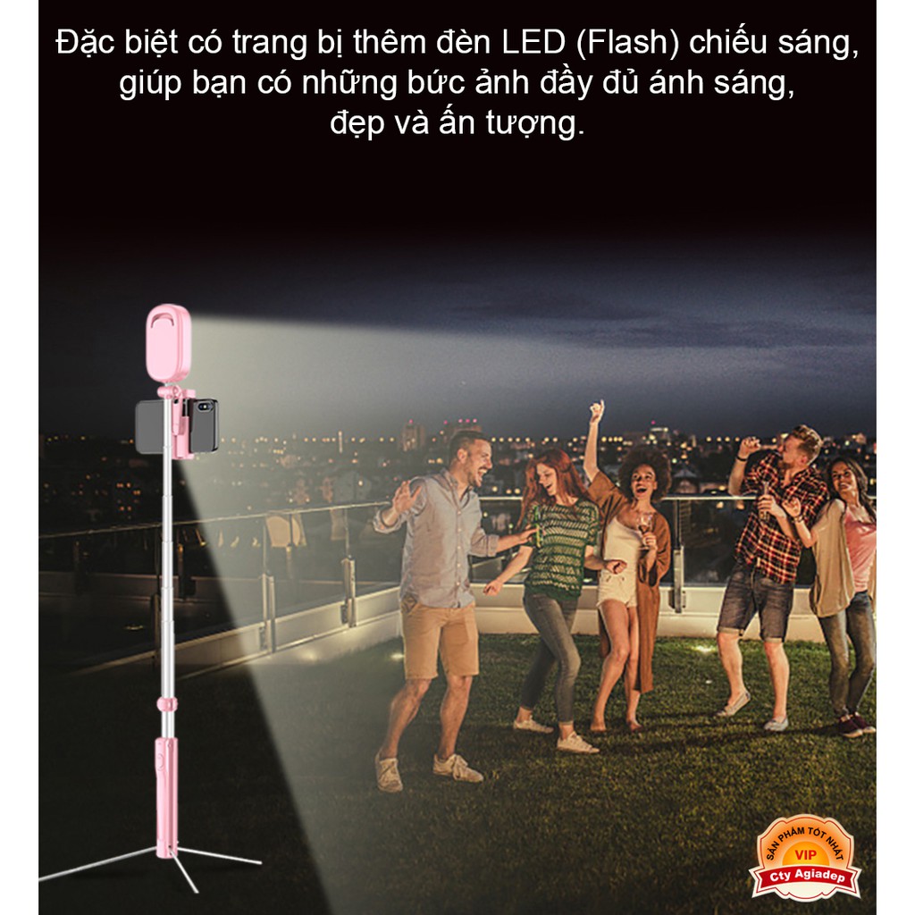 Gậy tự sướng xịn có ánh sáng LED Loại dài CYKE Gậy chụp hình selfie CA17D