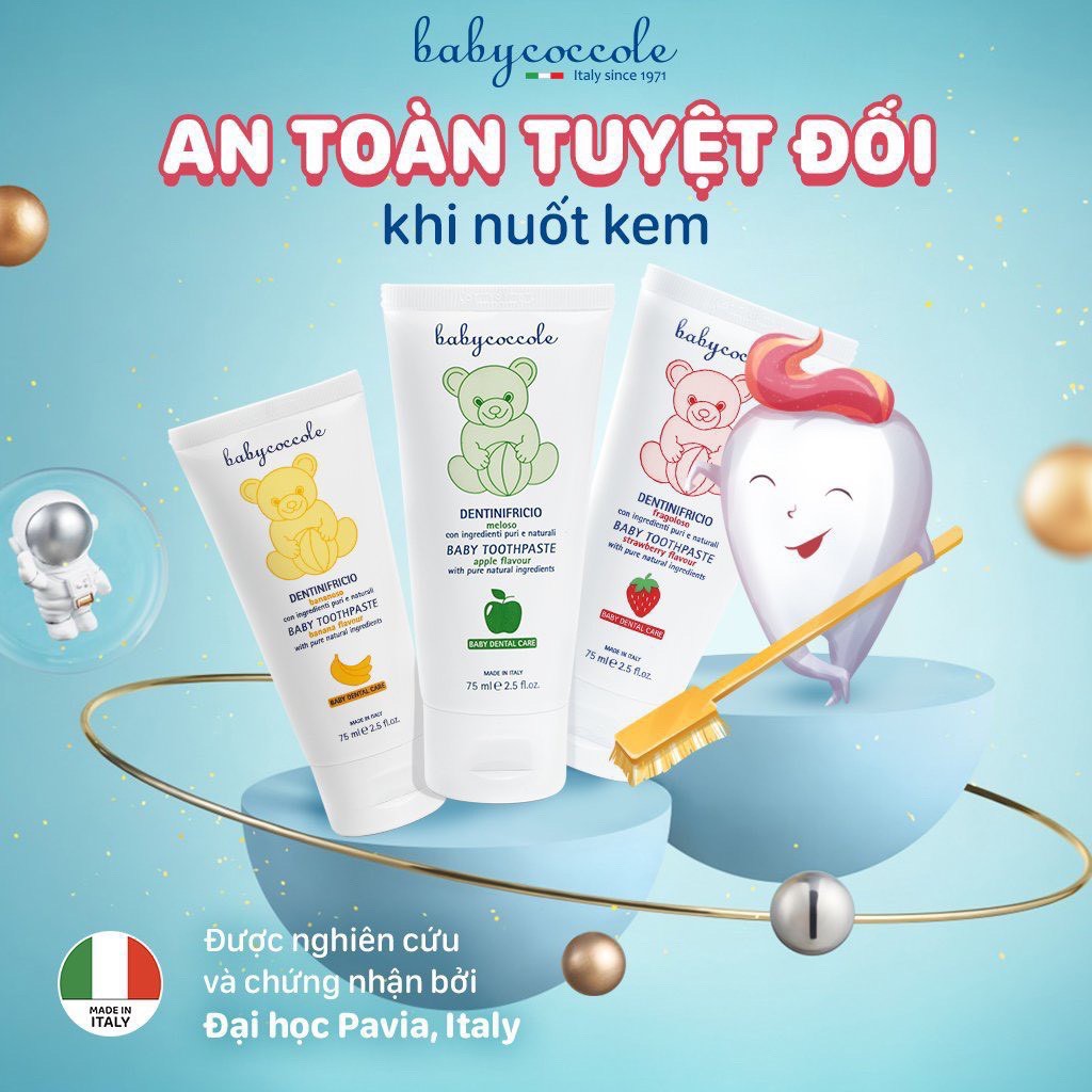 Kem đánh răng cho bé Babycoccole 12m+ (tuýp 75ml)