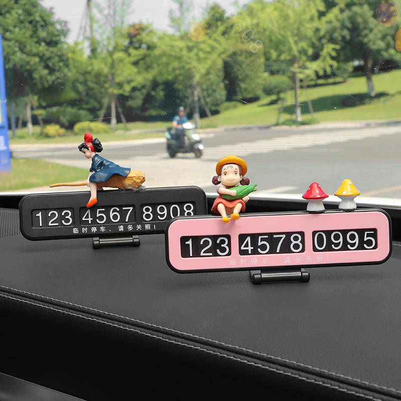 Thẻ Đậu Xe Tạm Thời Họa Tiết Hoạt Hình Dễ Thương Sáng Tạo Trang Trí Nội Thất Xe Hơi