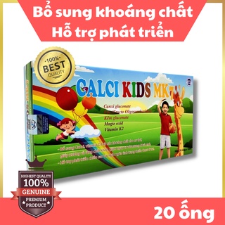 Calci Kids MK7 [CHÍNH HÃNG]: Bổ sung Canxi, bổ sung Vitamin và các khoáng chất cho cơ thể (Hộp 20 ống x 20 ml)