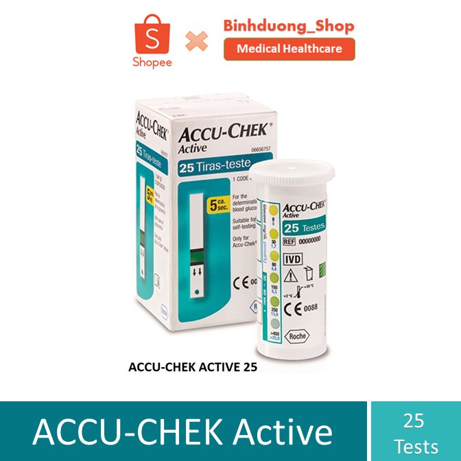 Que thử đường huyết AccuCheck Active 25/50 que