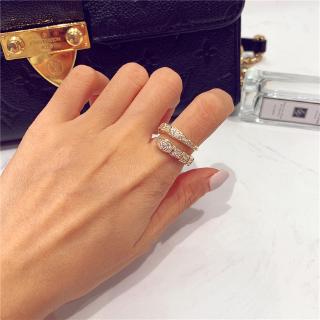 Nhẫn đính đá zircon siêu nhỏ phong cách Hàn Quốc