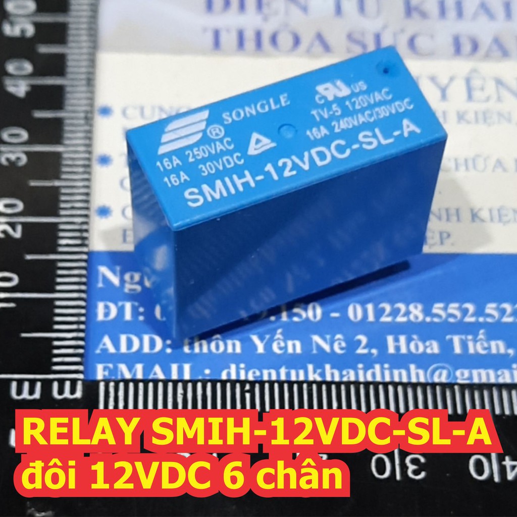 RELAY đôi SMIH-12VDC-SL-A 12VDC 6 chân kde7133