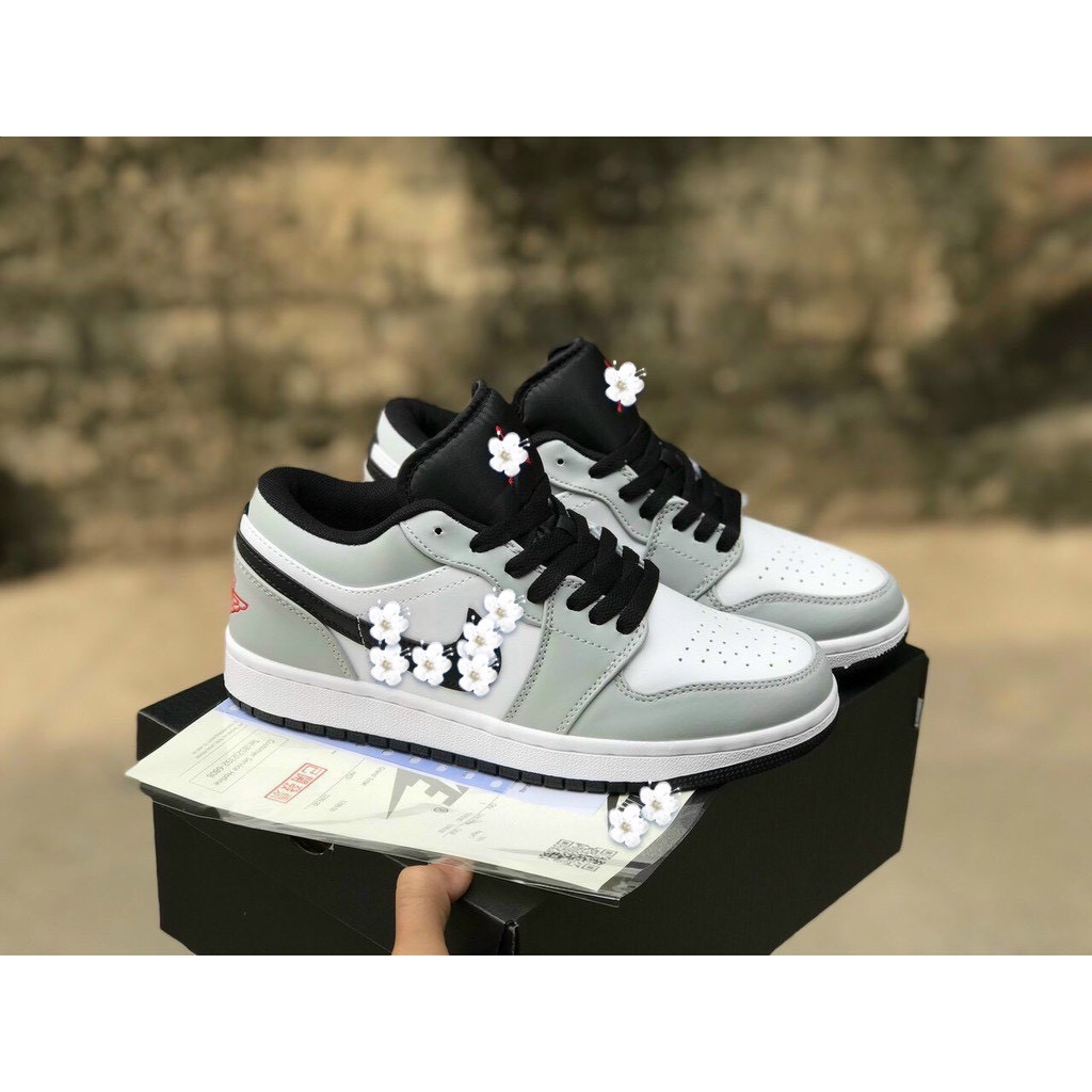 Giày 𝐉𝐨𝐫𝐝𝐚𝐧 1 low panda đen trắng, Giày JD1 low panda cổ thấp bản đẹp đầy đủ bill box | BigBuy360 - bigbuy360.vn