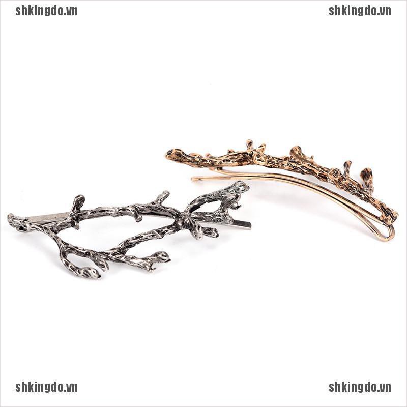 SKINDO Celebrity Metal Tree Branch Hairpins Gold Silver Hair Clips for Lady Bobby Pin