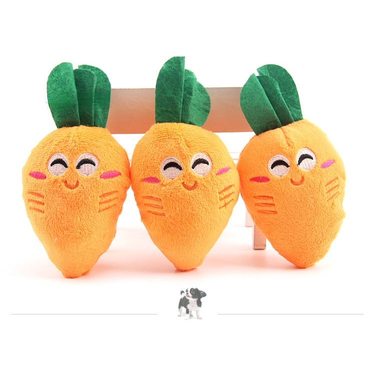 Củ cà rốt nhồi bông có âm thanh 15*7cm