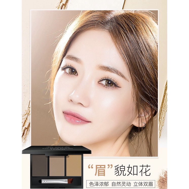Phấn kẻ chân mày, tạo khối, 3 ô