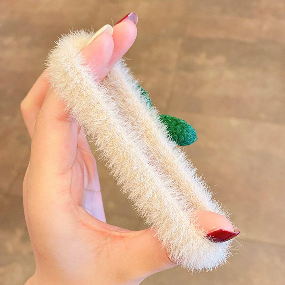FORBETTER Dây Cột Tóc Lông Nhung Hình Quả Cherry Đơn Giản Dễ Thương Dành Cho Nữ