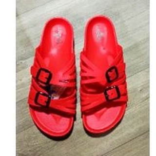 Dép Đúc ASIA nữ siêu nhẹ, Đỏ quai 2 khóa đen