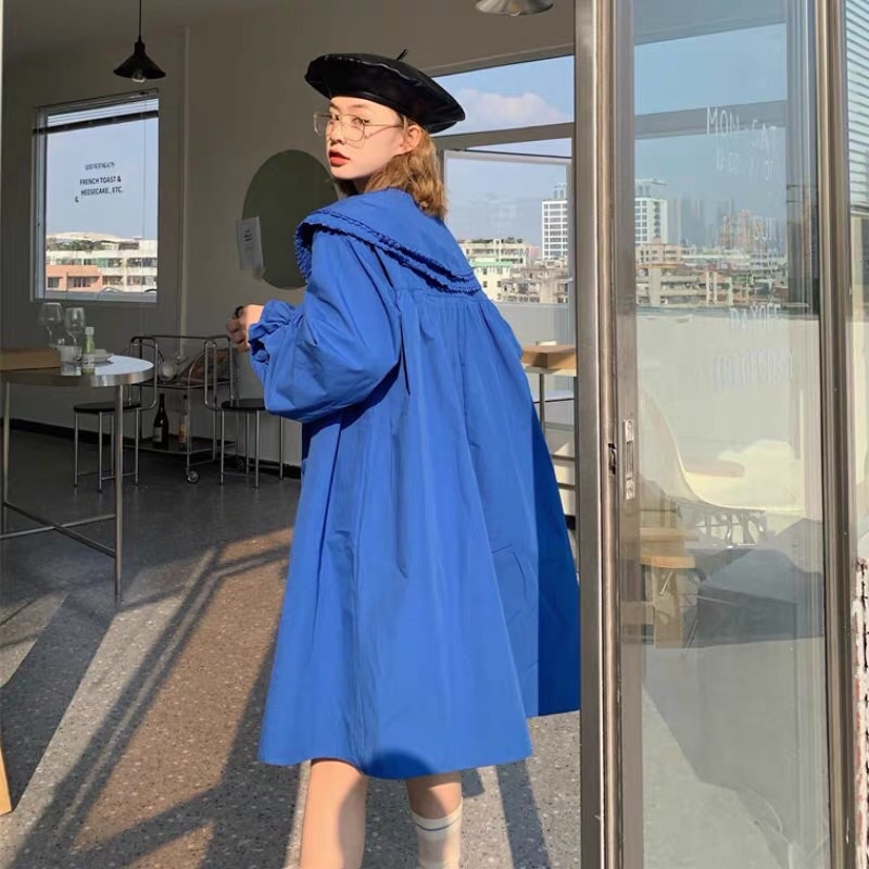 ✨💕Đầm baby doll cổ bầu tay dài