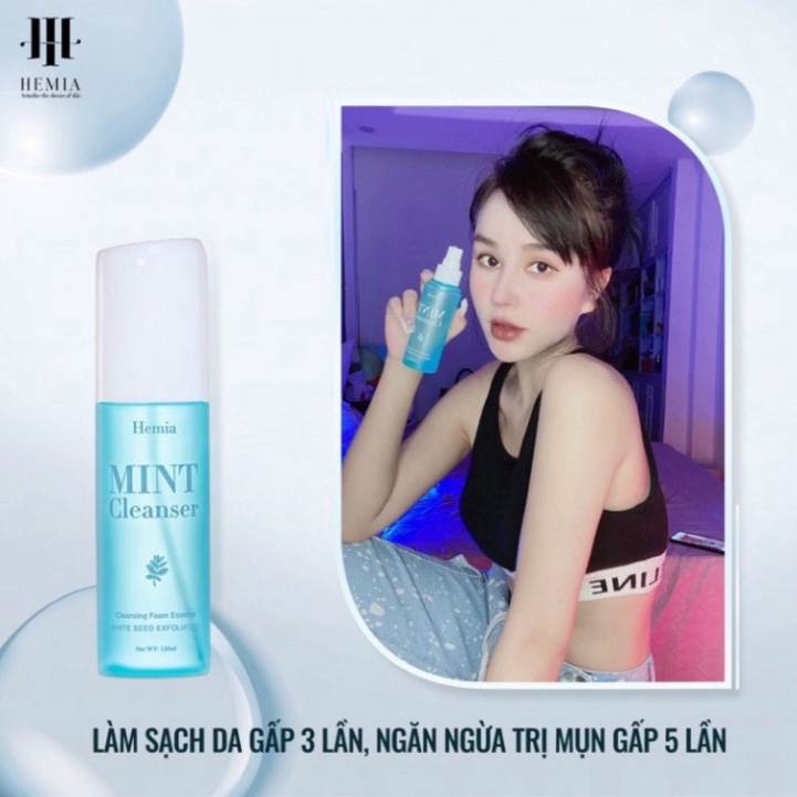 Tinh thể rửa mặt bạc hà Hemia sạch sâu, kiềm dầu, ngừa mụn, dịu nhẹ, an toàn cho da | BigBuy360 - bigbuy360.vn