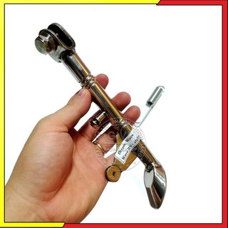 Chân Chống Inox Đặc Cho Wave, Dream, Sirius - Màu Bạc