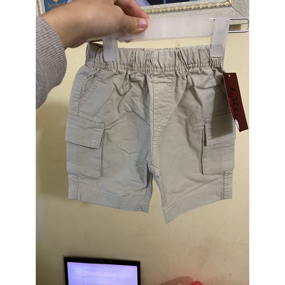 Quần đùi thô kaki mềm túi hộp/đùi khuy bấm cho bé trai