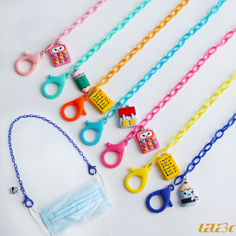 Mặt nạ Chống mất Dây Buộc Trẻ Em Người Lớn Mục Đích Kép Mặt Nạ Chuỗi Phim Hoạt Hình Mặt Nạ Thời Trang Treo Sợi Dây Thừng LELE