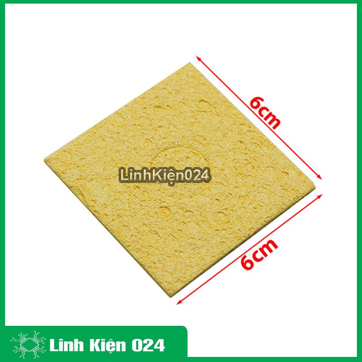 Bọt biển chùi mỏ hàn 6x6 cm (Loại Xịn )