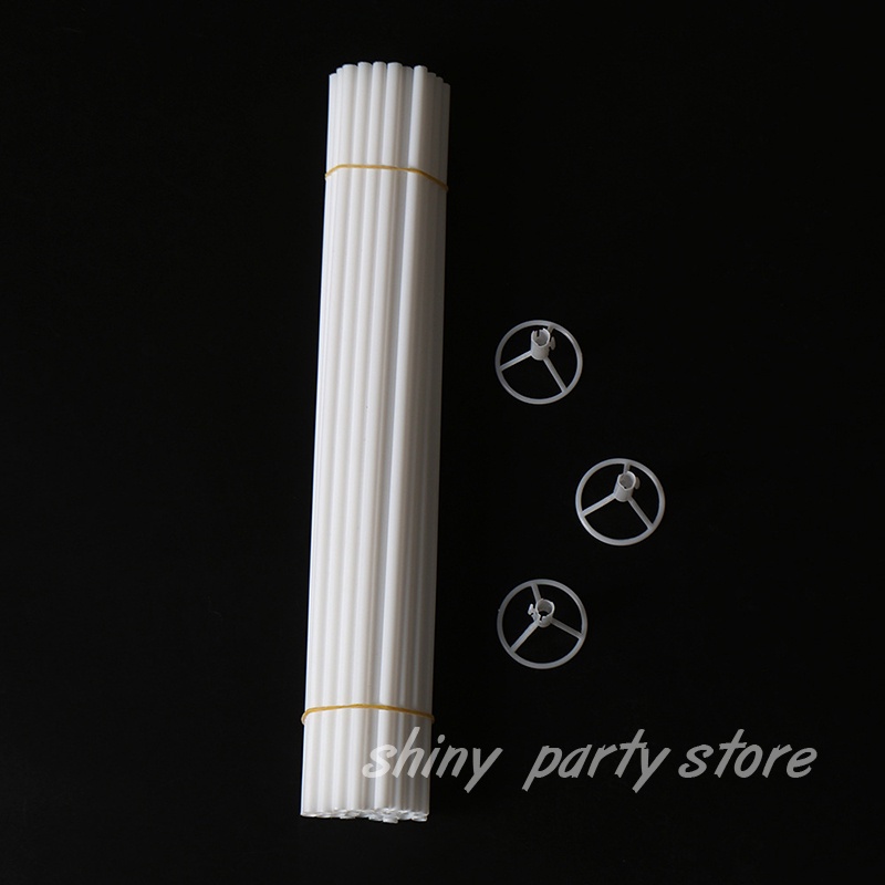 Set 10 Thanh Đỡ Bong Bóng Bằng Nhựa Dày 40cm Trang Trí Tiệc Sinh Nhật / Đám Cưới