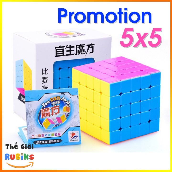 Rubik 5x5 Promotion Stickerless Cao Cấp. Đồ Chơi Rubic Siêu Trơn Bền Đẹp.