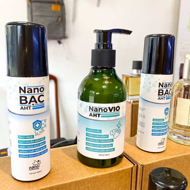 Chai xịt  Nano bạc- sản phẩm tốt hơn gel/ cồn rửa tay khô. Xịt nano khử trùng không hoá chất