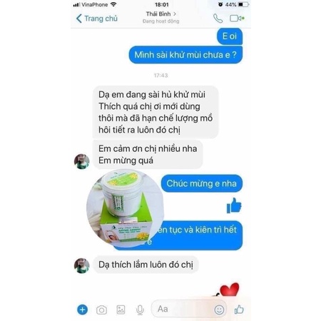 Thảo Mộc Khử Mùi Ngân Bình ngăn ngừa hôi nách