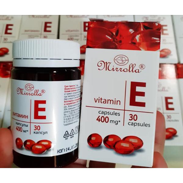 Vitamin E Đỏ Nga MIRROLLA Hàm Lượng 400mg Và 270mg Giúp Trống Lão Hóa, Làm Đẹp Da, Sáng Da, Giúp Da Căng Bóng | BigBuy360 - bigbuy360.vn