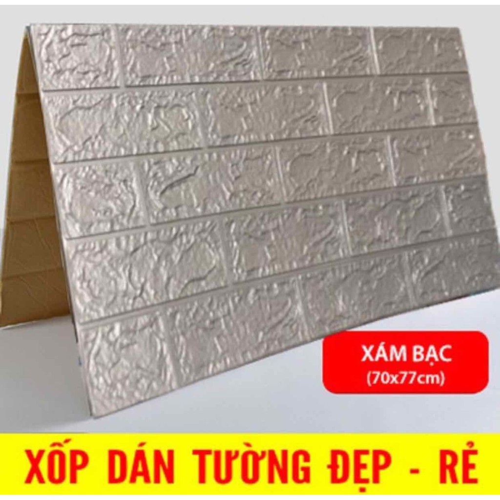 Xốp dán tường giả gạch 3D - Khổ 35x70cm