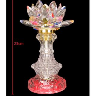 Đèn pha lê đổi màu cao 23cm