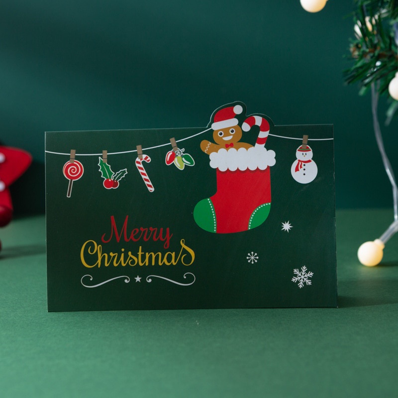 Thiệp Giáng sinh hình ông già Noel người tuyết