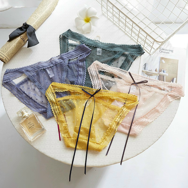 Quần Lót Nữ Ren Nơ Dây Cao Cấp - Sexy - Gợi Cảm Min Underwear 45230