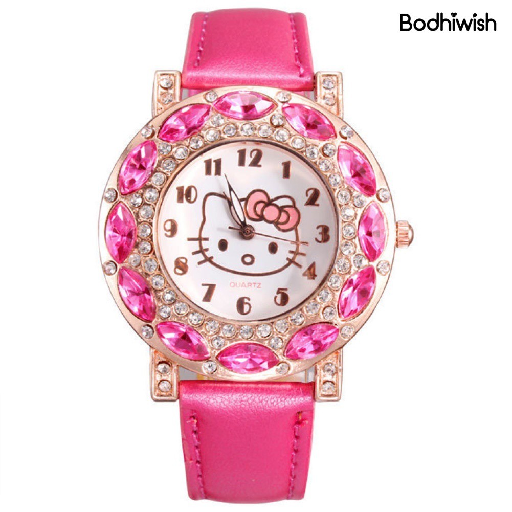 Đồng Hồ Dây Da Mặt Hình Hello Kitty Dễ Thương Cho Bé Gái | BigBuy360 - bigbuy360.vn