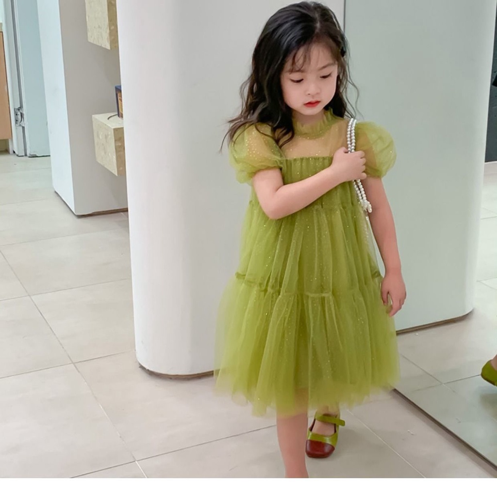 Đầm Công Chúa Dáng Chữ a Phong Cách Hàn Quốc Thời Trang Xuân Hè 2022 Mới Cho Bé Gái