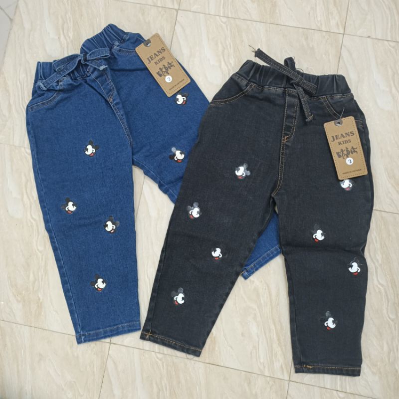 Quần bò Micky cho bé trai bé gái