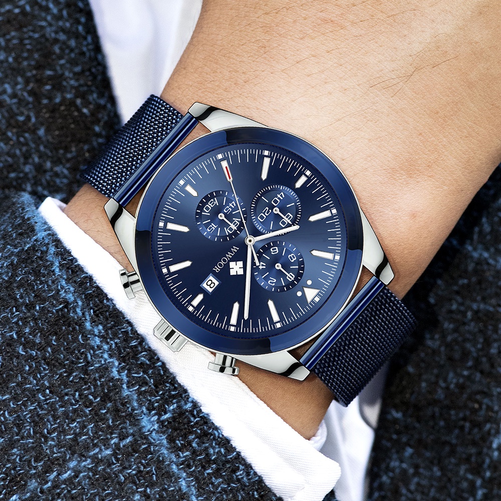 Đồng Hồ Thể Thao WWOOR Reloj Hombre-8838 Chống Nước Sang Trọng Cho Nam