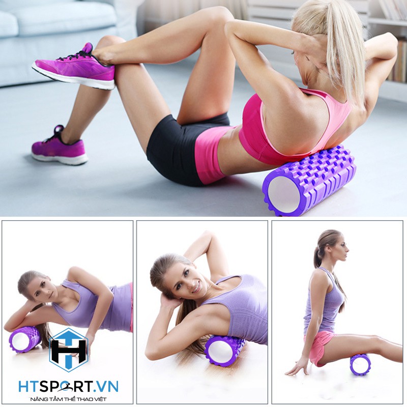 Con Lăn Foam Roller Massage Mát Xa Dãn Cơ Tập Gym Yoga Hàng Chuẩn Chính Hãng 30 33 45 CM