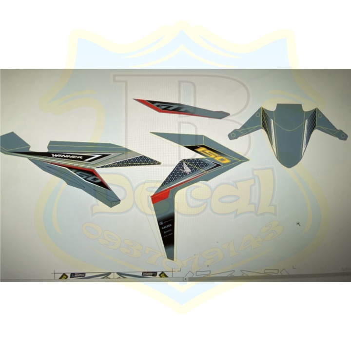 ( Quí khách vui lòng mang ra tiệm cho thợ dán ) Tem winner xám xi măng