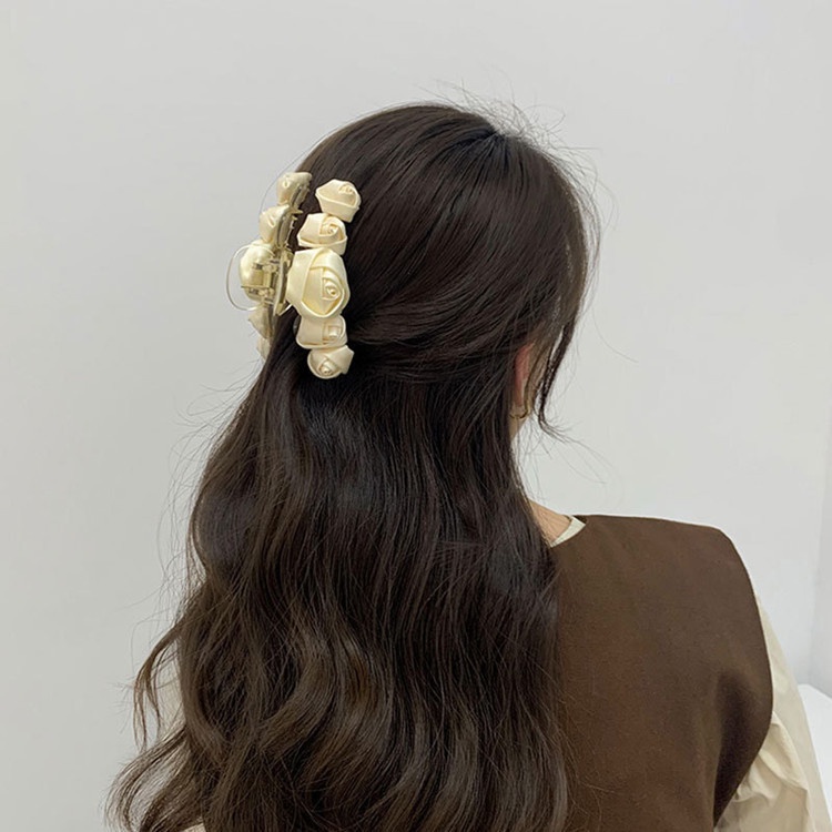 Kẹp Tóc Hình Đầu Cá Mập 2022 Bằng Nhựa Acrylic Đính Hoa Hồng Dễ Thương Cho Nữ