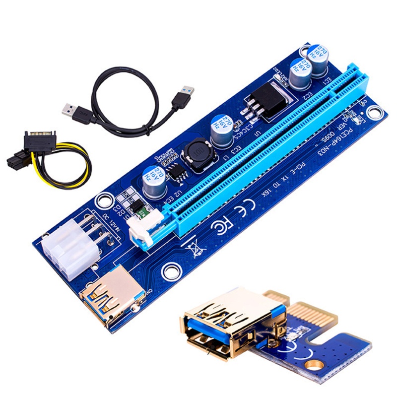 Rx Card Mở Rộng Pci-E Pcie Usb Màu Vàng 009s Pci-E Cho Btc Miner