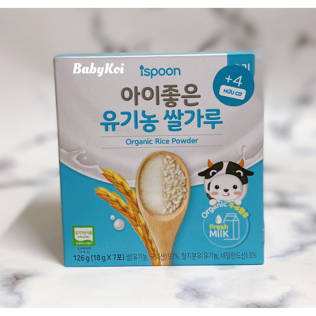 Bột cháo ăn dặm Ispoon Hàn Quốc cho bé từ 4m+ (date 09/2022)