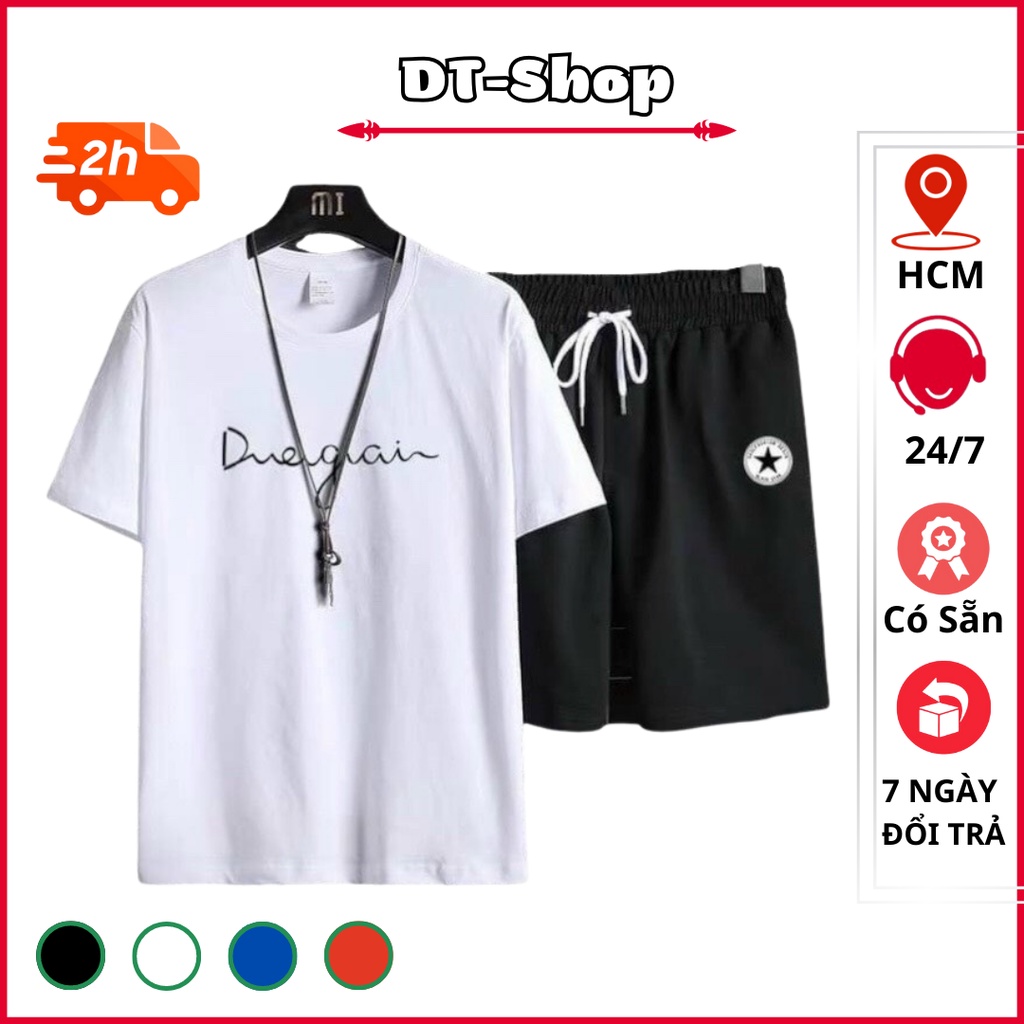 đồ bộ nam 2023 DUEGAIN chất thun siêu mát mặc nhà đi chơi đều đẹp