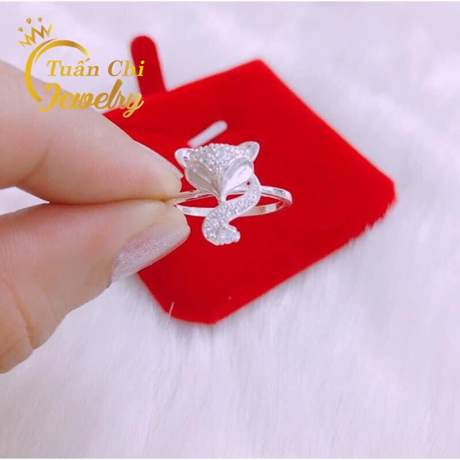 Nhẫn Nữ Hình Hồ Ly Hỗ Trợ May Mắn Tình Duyên Và Tài Lộc, Nhẫn Bạc Cao Cấp