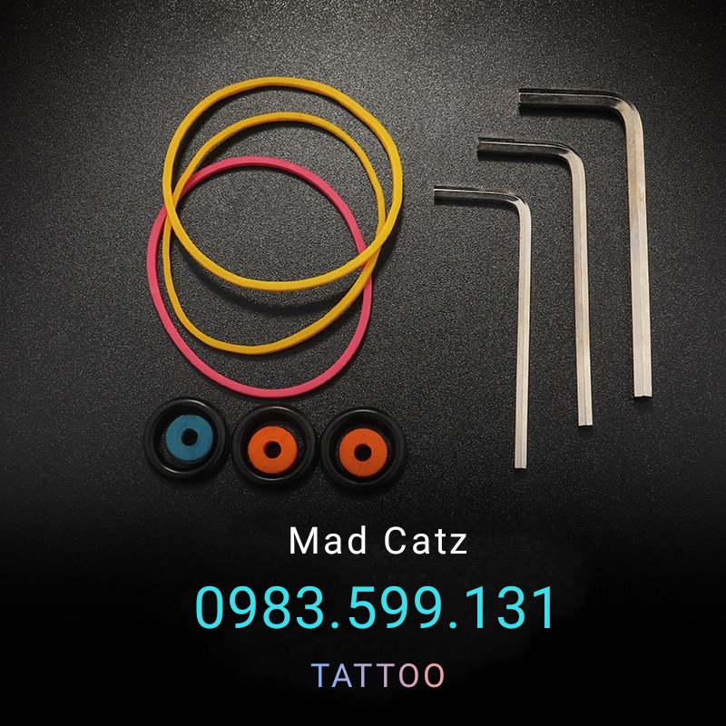 Bộ lục giác máy xăm , núm giữ kim , vòng đàn hồi lưỡi gà