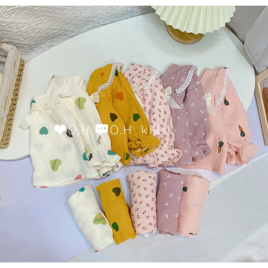 Bộ bánh bèo xinh lung linh cho bé gái