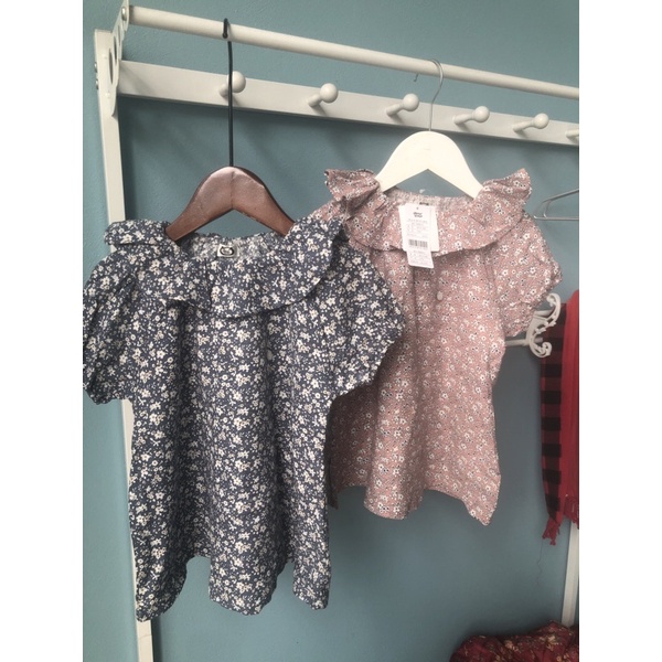 Áo váy bé gái DB 18 tháng 5 tuổi  Áo hoa nhí xuất Hàn cotton xuất dư 0422