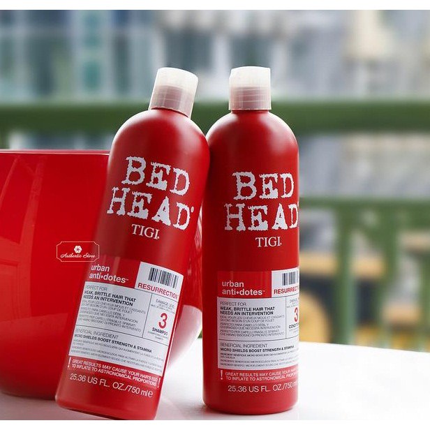 Dầu gội tigi đỏ bed head 750ml chính hãng cặp dầu gội dầu xả phục hồi tóc hư tổn