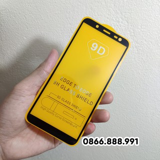 Kính Cường Lực 9D Samsung J6 2018. Keo Toàn Màn Hình, Không Hạt Li Ty