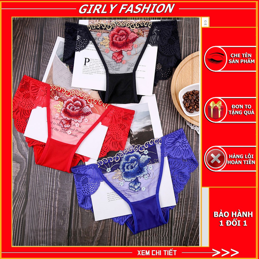 [HÀNG LOẠI 1] ❤ Quần ren cạp thấp gợi cảm quyến rũ, quần lót ren cao cấp, mềm mịn ❤