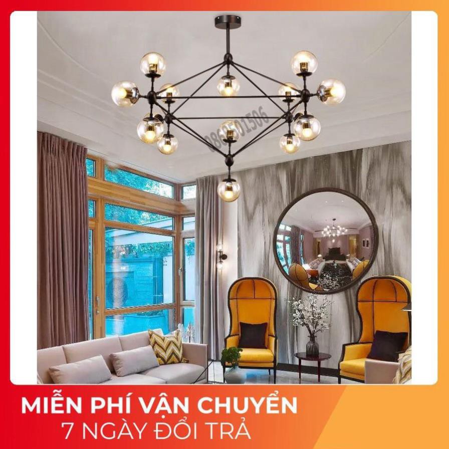 *Bảo hành 12 tháng*Đèn Chùm Phân Tử Ondric 15 bóng - Decor lighting, chùm ý 15 bóng dạng phân tử trang trí phòng khách