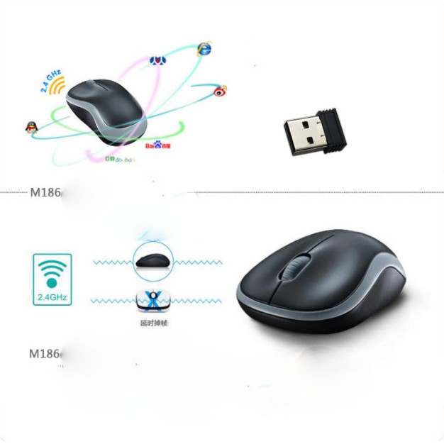 Chuột chơi game không dây M186 cho Máy tính xách tay,PC, màu ngẫu nhiên